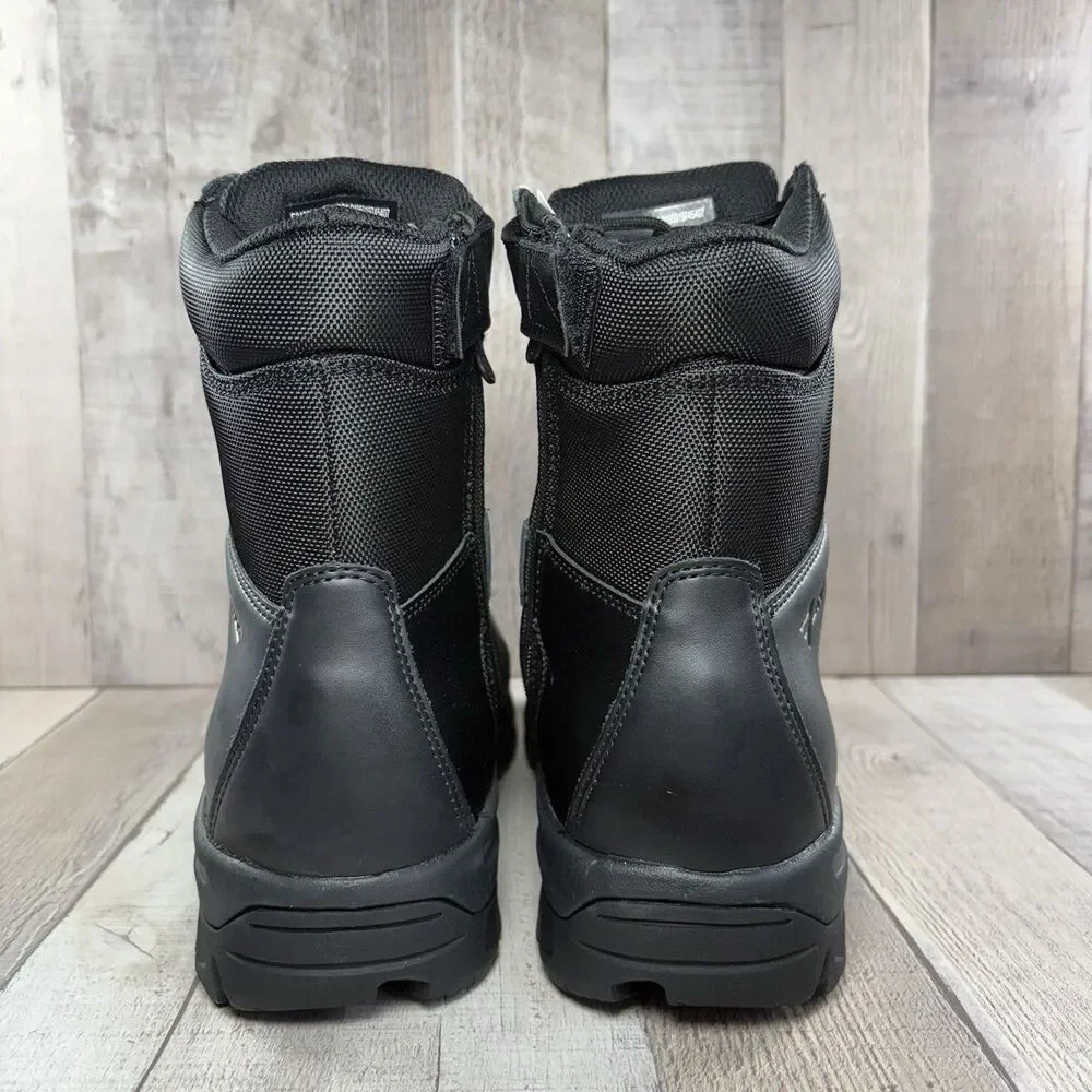 Bates Tac Sport Men's 9.5 Tactical Duty Leather Boots 8 Inch Zip Soft Toe Black